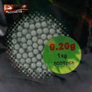 Rockets BIO BBs guličky 0,20g 1kg zelené 6mm Professional