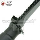 Rakúsky Bojový nôž Dýka s pílkou čierny Tactical Knife BH