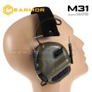 Earmor M31 Elektronické chrániče sluchu OPSMEN Olivové