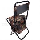 Turistická skladacia maskáčová stolička s operadlom Outdoor Chair