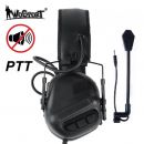 WoSport pasívne chrániče sluchu s mikrofónom pre vysielačku čierne COMMUNICATION HEADSET