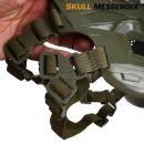 Airsoft maska SKULL MESSENGER OD Green Tactical + zapínanie pre FAST helmu