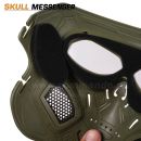 Airsoft maska SKULL MESSENGER OD Green Tactical + zapínanie pre FAST helmu