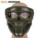 Airsoft maska SKULL MESSENGER OD Green Tactical + zapínanie pre FAST helmu