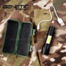 GENETIC Systems Mini LED Q5 COB USB svietidlo Zoom Mini Flashlite