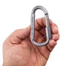 Karabínka 8,2cm so zámkom Aluminum Carabiner Charcoal