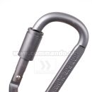 Karabínka 8,2cm so zámkom Aluminum Carabiner Charcoal