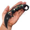 Karambit SCK Camo Spring Assisted nôž s clipom CW-H36