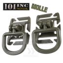 MOLLE D Ring 2ks krúžky OLIVE Green JFO04