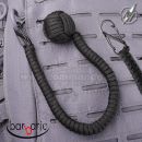 Monkeys Fist Paracord 33cm čierny prívesok s karabinkou Barbaric® 39396-NE