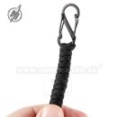 Monkeys Fist Paracord 33cm čierny prívesok s karabinkou Barbaric® 39396-NE