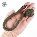 Monkeys Fist Paracord 33cm zelený prívesok s karabinkou Barbaric® 39396-VE