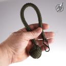 Monkeys Fist Paracord 33cm zelený prívesok s karabinkou Barbaric® 39396-VE