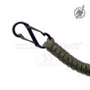 Monkeys Fist Paracord 33cm zelený prívesok s karabinkou Barbaric® 39396-VE