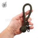 Monkeys Fist Paracord 33cm zelený prívesok s karabinkou Barbaric® 39396-VE