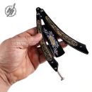 Britva Balisong RAINBLACK Vintage Razor Knife  02175