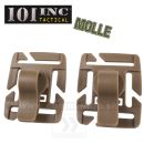 MOLLE MULTICLIP 2ks háčiky Coyote JFO05