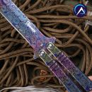 DAMASCUS ColorFull 3D Motýlik zatvárací nôž 02219