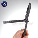 DAMASCUS GreyBlack 3D Motýlik zatvárací nôž 02218