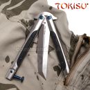 TOKISU Tanto Motýlik Balisong G10 CNC zatvárací nôž 02198 7Cr17Mov