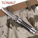TOKISU Tanto Motýlik Balisong G10 CNC zatvárací nôž 02198 7Cr17Mov