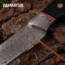 Damaškový nôž Damascus knife Ornament Leather 32674