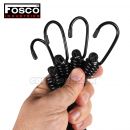 Pružné upevňovacie laná expandery s hákom 2ks 76cm Bungees pavúk FOSCO® Black