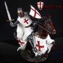 Templar Rytier na koni v boji soška 24cm 766-7633