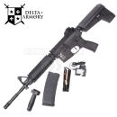 Airsoft Delta Armory M4 AR15 RIS Charlie čierna