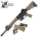 Airsoft Grand Power M4 AR15 KeyMod 10" Charlie Half Tan