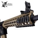 Airsoft Grand Power M4 AR15 KeyMod 10" Charlie Half Tan