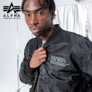 Alpha Industries Bunda MA-1 NASA Skylab black/green