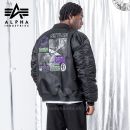 Alpha Industries Bunda MA-1 NASA Skylab black/green