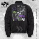 Alpha Industries Bunda MA-1 NASA Skylab black/green