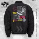 Alpha Industries Bunda MA-1 NASA Skylab black/magenta