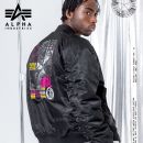 Alpha Industries Bunda MA-1 NASA Skylab black/magenta