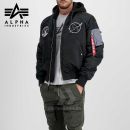 Alpha Industries Bunda MA-1 VF Hood Dark Side black/reflective