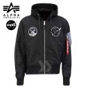 Alpha Industries Bunda MA-1 VF Hood Dark Side black/reflective