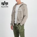 Alpha Industries Mikina Basic Zip Hoody vintage sand