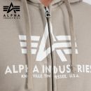 Alpha Industries Mikina Basic Zip Hoody vintage sand