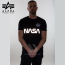 Alpha Industries Tričko Nasa Reflective T black