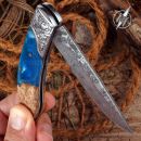 Damaškový zatvárací nôž Ornated Penknife 18880 Damascus 73 Layers