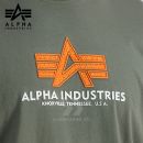 Alpha Industries Tričko Basic T Rubber vintage grey
