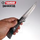 Damaškový nôž Damascus knife Green Mesh HoneyComb Kandar N615