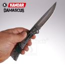 Damaškový nôž Damascus knife Green Mesh HoneyComb Kandar N615