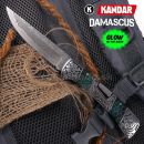 Damaškový nôž Damascus knife Green Mesh HoneyComb Kandar N615