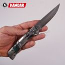 Damaškový nôž Damascus knife Green Mesh HoneyComb Kandar N615