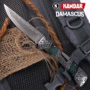 Damaškový nôž Damascus knife Green Mesh HoneyComb Kandar N615