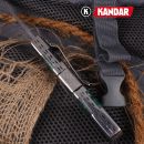 Damaškový nôž Damascus knife Green Mesh HoneyComb Kandar N615