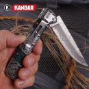 Damaškový nôž Damascus knife Green Mesh HoneyComb Kandar N615